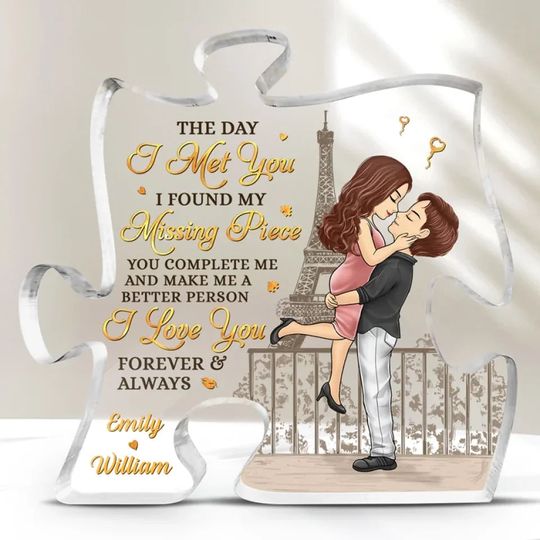 Thank You For Being Such An Important Piece Of My Life - Couple Personalized Custom Puzzle Shaped Acrylic Plaque - Gift For Husband Wife, Anniversary