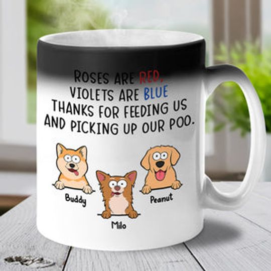 Thanks For Picking Up Our Poo - Dog Personalized Color Changing Mug - Gift For Pet Owners
