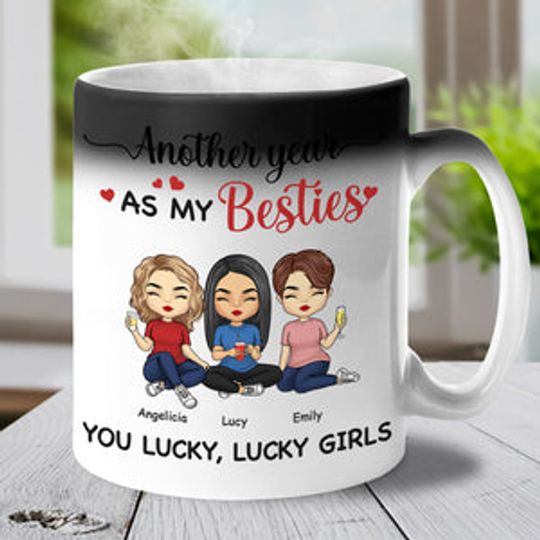 Another Year As My Besties - Bestie Personalized Custom Color Changing Mug