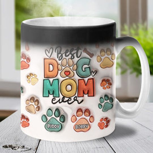 Eat Drink And Be Merry - Dog & Cat Personalized Color Changing Mug