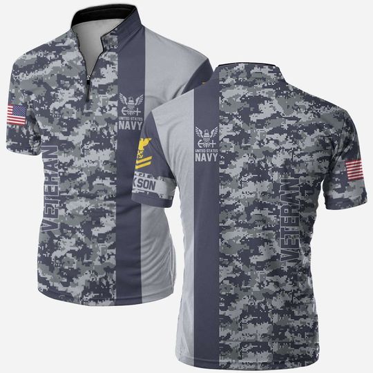 Customized U.S. Veteran Camouflage Bowling Jersey