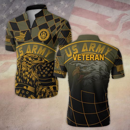 Customized US Veteran Military Art Bowling Jersey