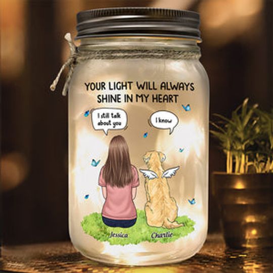 My Heart Was Not Ready To Lose You - Memorial Personalized Custom Mason Jar Light