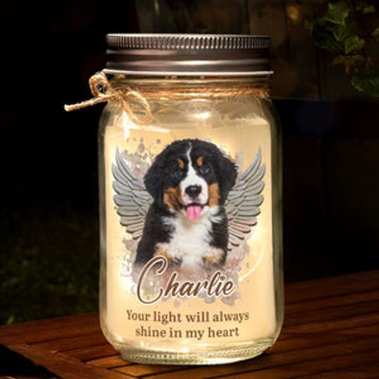 Custom Photo If Love Could Have Saved You - Memorial Personalized Custom Mason Jar Light