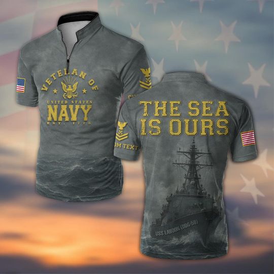 Customized The Sea Is Ours US Navy Bowling Jersey