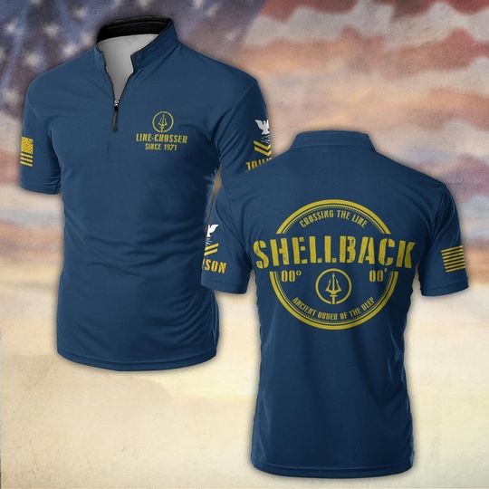 US Navy Shellback Crossing The Line Bowling Jersey