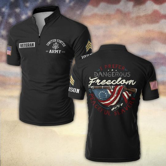 Customized Dangerous Freedom Over Peaceful Slavery Bowling Jersey