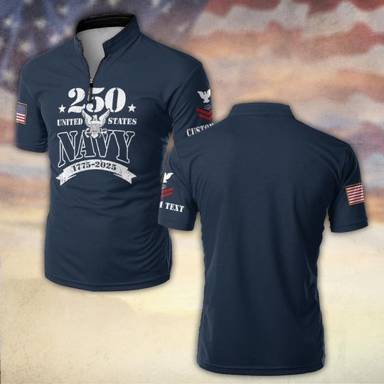 Custom US Navy 250th Anniversary Bowling Jersey