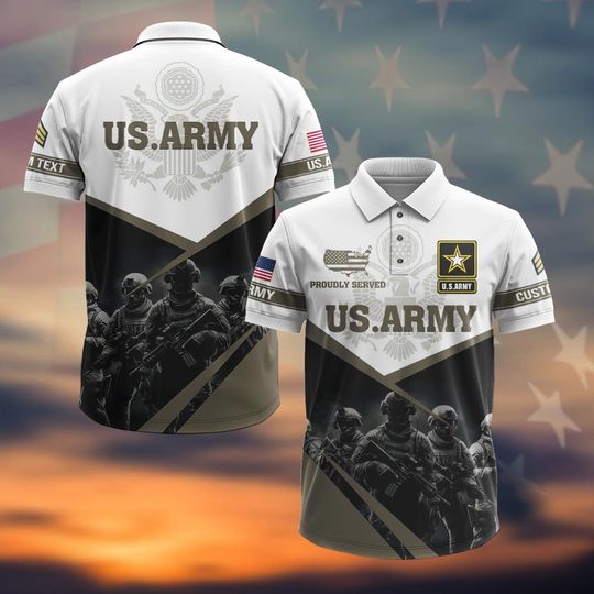Customized US Army Polo Shirt