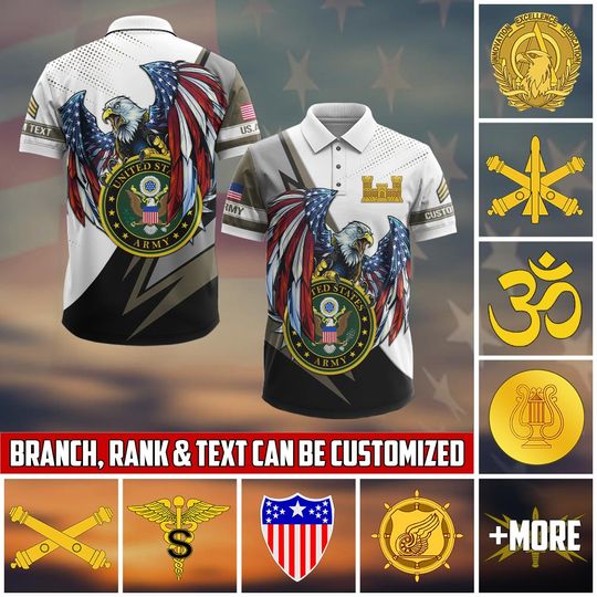 Customized Military Branch Polo Shirt