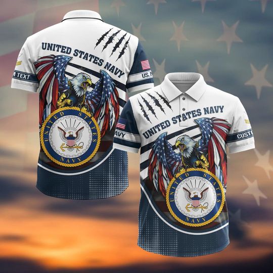Customized US Navy Polo Shirt