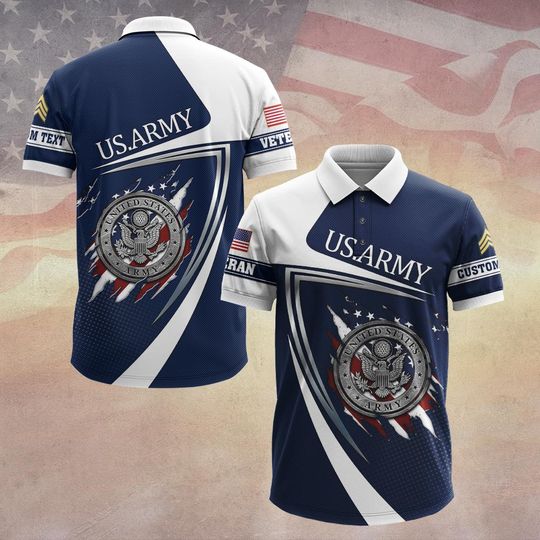 Custom US Veteran Polo Shirt