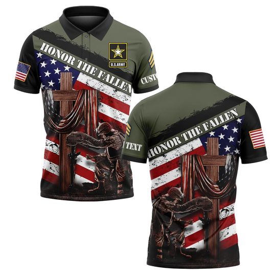 Customized Veteran 3D Polo Shirt – Honor The Fallen