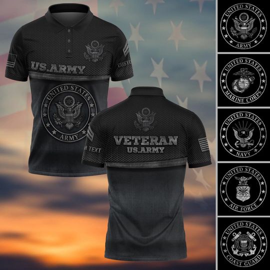 Customized Veteran Polo Shirt