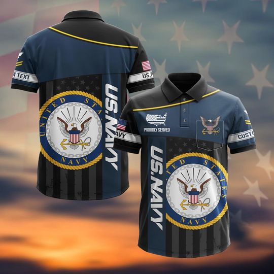Customized US Navy Polo Shirt