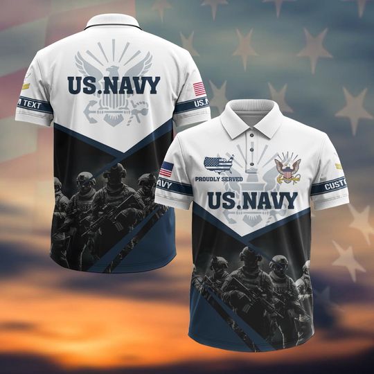 Customized US Navy Polo Shirt