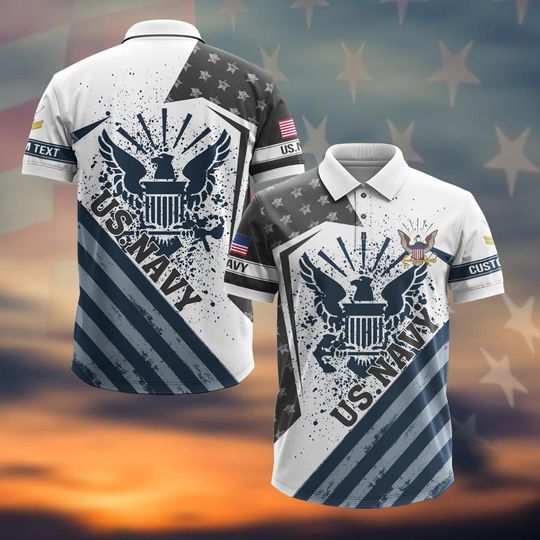 Customized US Navy Polo Shirt