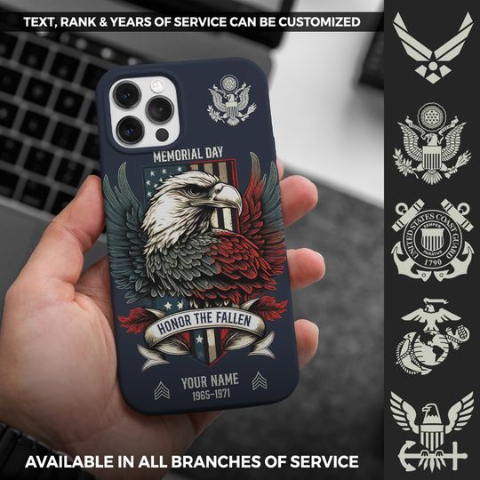 Customized Eagle Memorial Day Phone Case