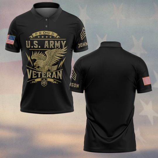 Customized U.S Veteran Polo Shirt