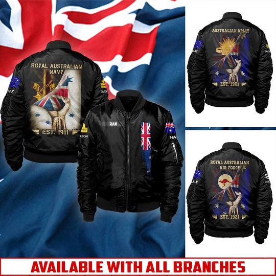 Customized Australian Military Branches – Bomber Jacket