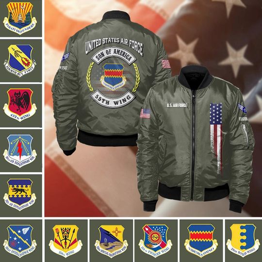 Customized USAF Wings – Son Of America Bomber Jacket