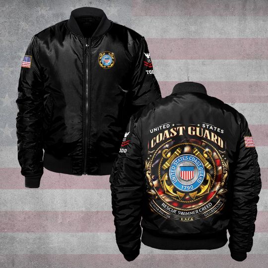 Honor United States Coast Guard Bomber Jacket