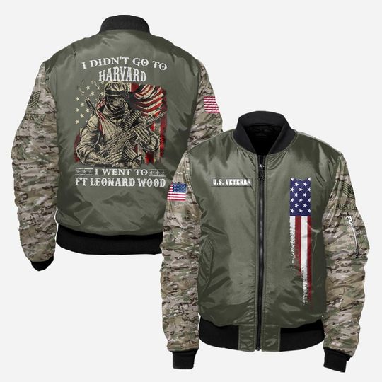 I Didn’t Go To Harvard – I Wen To FT Leonard Wood Bomber Jacket