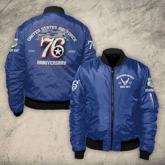 Customized US AirForce 76th Anniversary Bomber Jacket