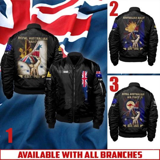 Customized Australian Military Branches – Bomber Jacket