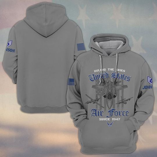 Customized United States Air Force Ruling The Skies 3D Hoodie