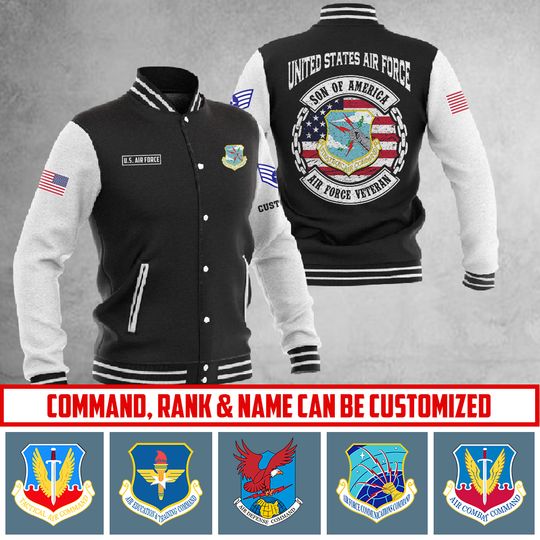 Customized USAF Command Baseball Jacket