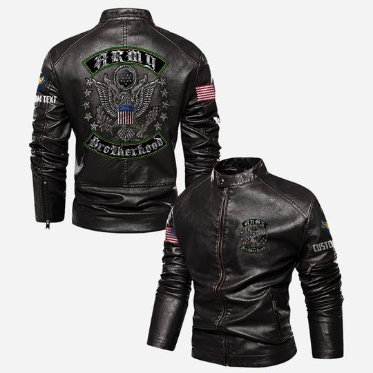 Army Brotherhood Leather Coat