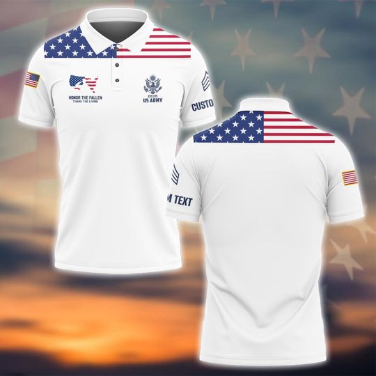 Customized U.S Veteran Honor The Fallen – Polo Shirt