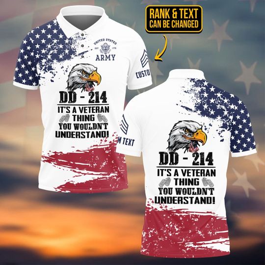 Customized DD-214 It’s A Veteran Thing You Wouldn’t Understand Polo Shirt