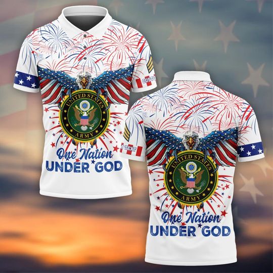 Customized US Veteran US Flag Pattern Polo Shirt Patriotic Military Veteran Gift
