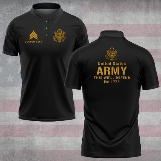 United States Military Legacy Tribute Polo Shirt Patriotic Military Gift