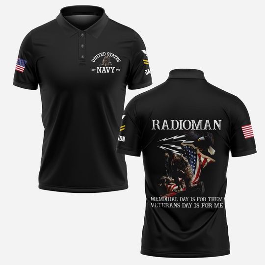 Memorial Day Is For Them Veterans Day Is For Me – Navy Rating Polo Shirts