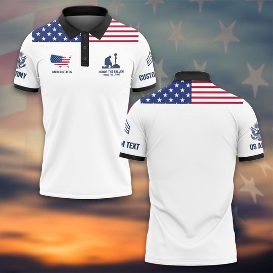 Customized U.S Veteran Honor The Fallen – Polo Shirt