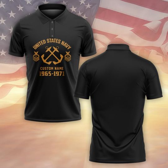 Customized US Navy Ratings Proudly Served Polo Shirt