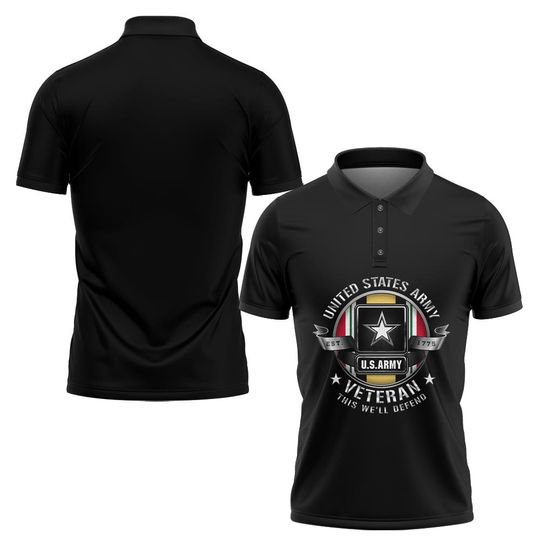 Customized U.S Veteran Polo Shirt