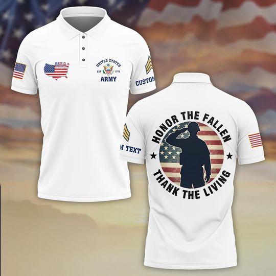 Honor The Fallen, Thanks The Living Polo Shirt