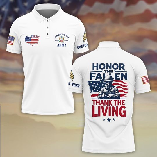 Honor The Fallen, Thanks The Living Polo Shirt