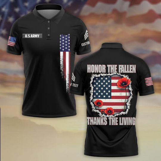 Honor The Fallen, Thanks The Living Polo Shirt