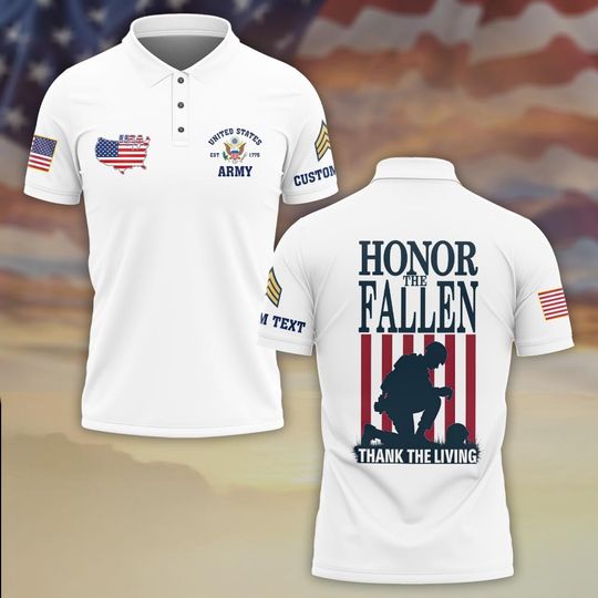 Honor The Fallen, Thanks The Living Polo Shirt