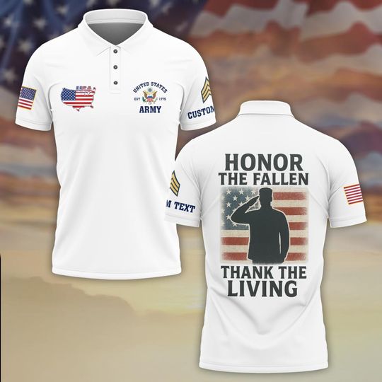 Honor The Fallen, Thanks The Living Polo Shirt