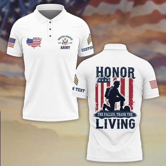 Honor The Fallen, Thanks The Living Polo Shirt