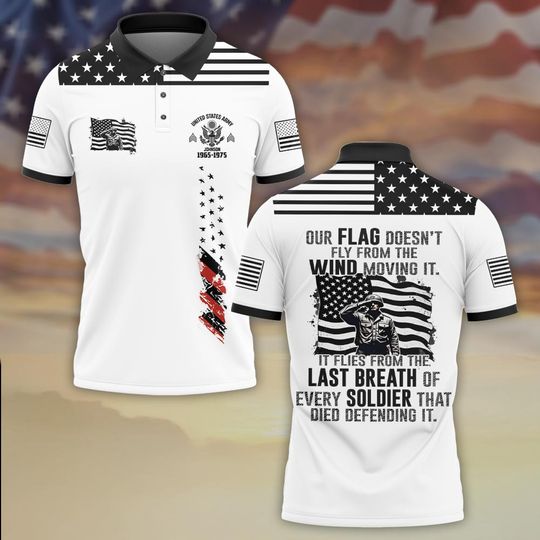 Memorial Day Silent salute: Our Flag Doesn’t Fly From The Wind Moving It Polo Shirt