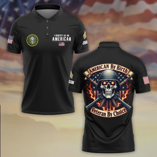 Fearless & Unbowed – American by Birth, Veteran by Choice Polo Shirt