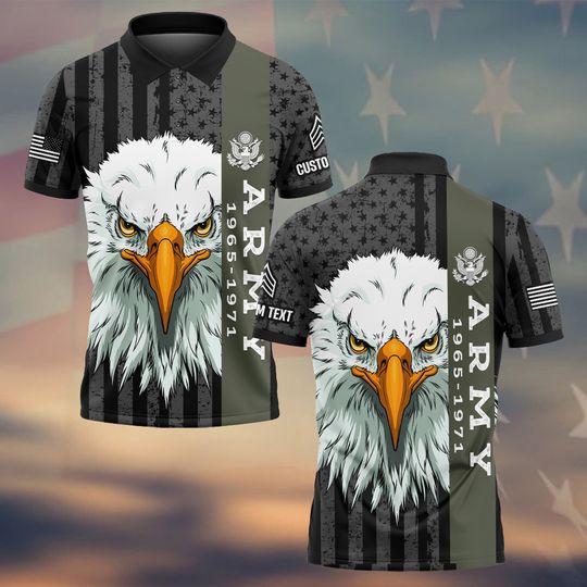 Customized Eagle U.S. Veteran Polo Shirt