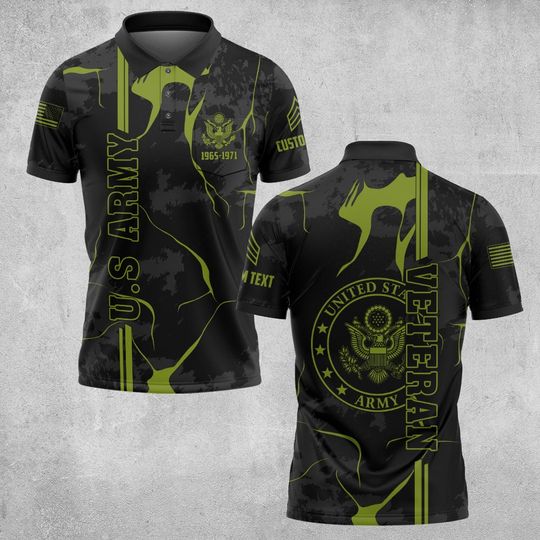 Customized U.S Veteran Polo Shirt
